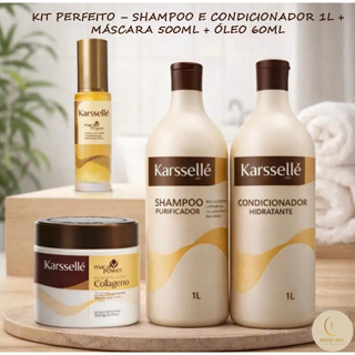 ✨ KIT C/ 4 ITENS – SHAMPOO + CONDICIONADOR + MÁSCARA + ÓLEO DE 60ML -  Karssellé ✨ em Oferta na Shopee