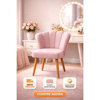 Cadeira Para Manicure Penteadeira Salão de Beleza Pétala em Oferta na Shopee