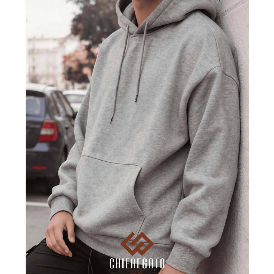 Moletom Masculino Com Capuz Fechado Flanelado Moletom Feminino Liso Blusa de Frio Inverno Casual