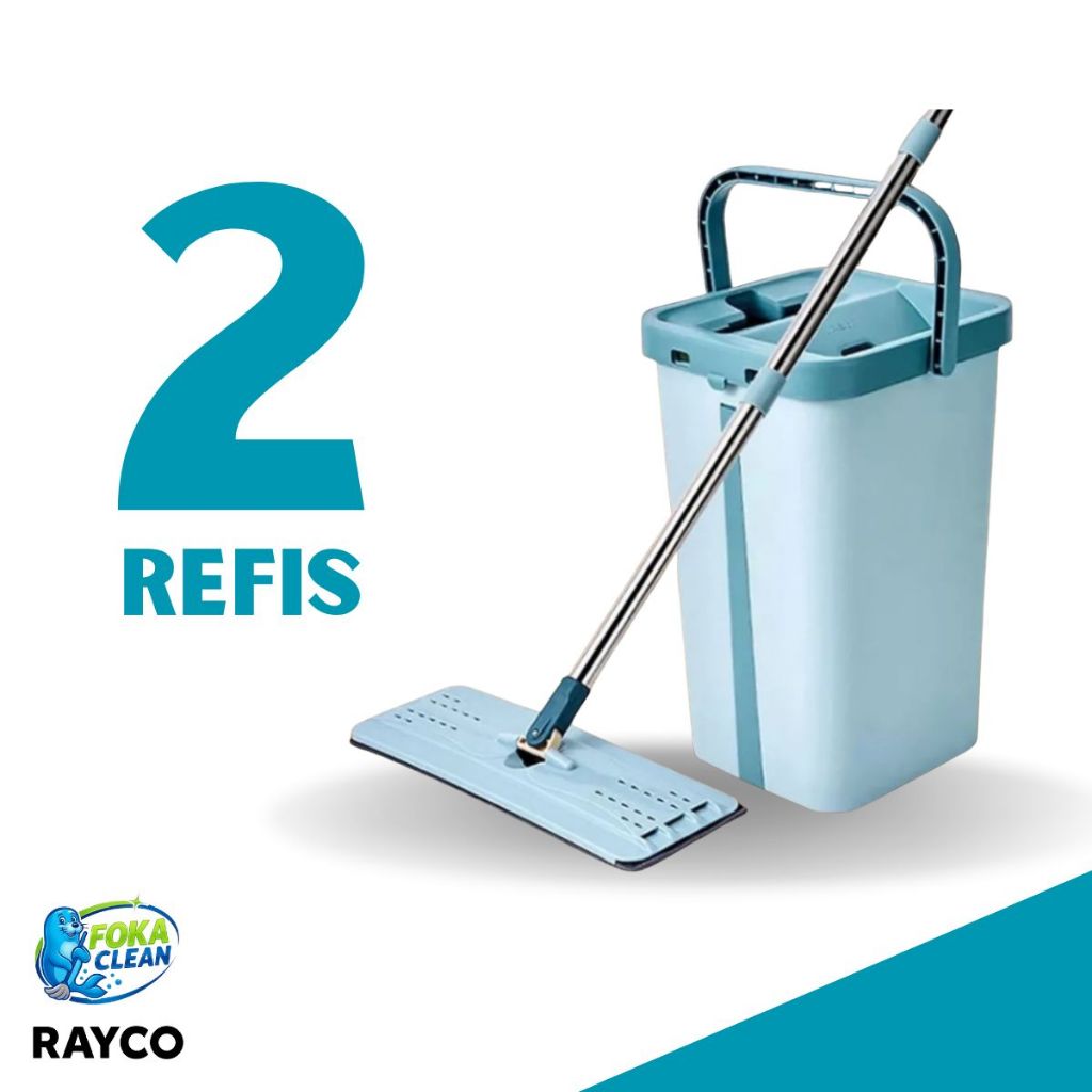 Mop Flat 6 Litros Com Balde Cabo Inox em Oferta na Shopee