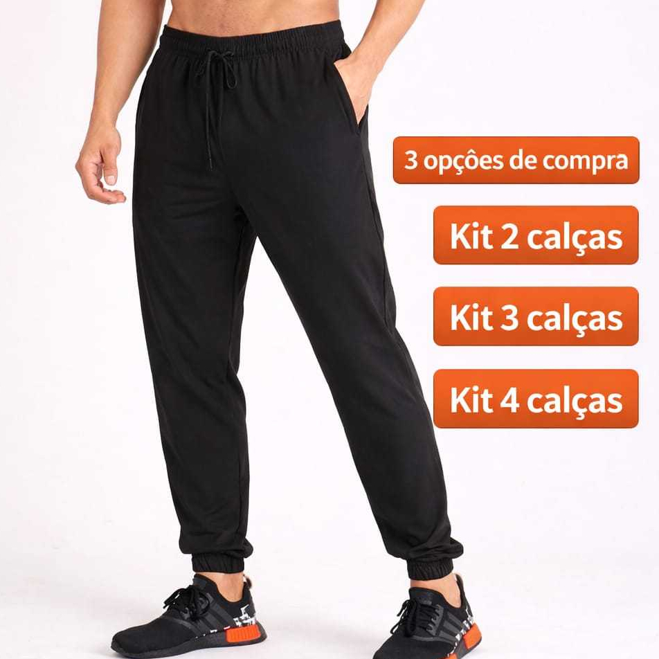 KIT 4, 3, 2 CALÇA MASCULINA TACTEL ELASTANO PREMIUM JOGGER ROUPA PARA TREINO,ACADEMIA E DIA A DIA