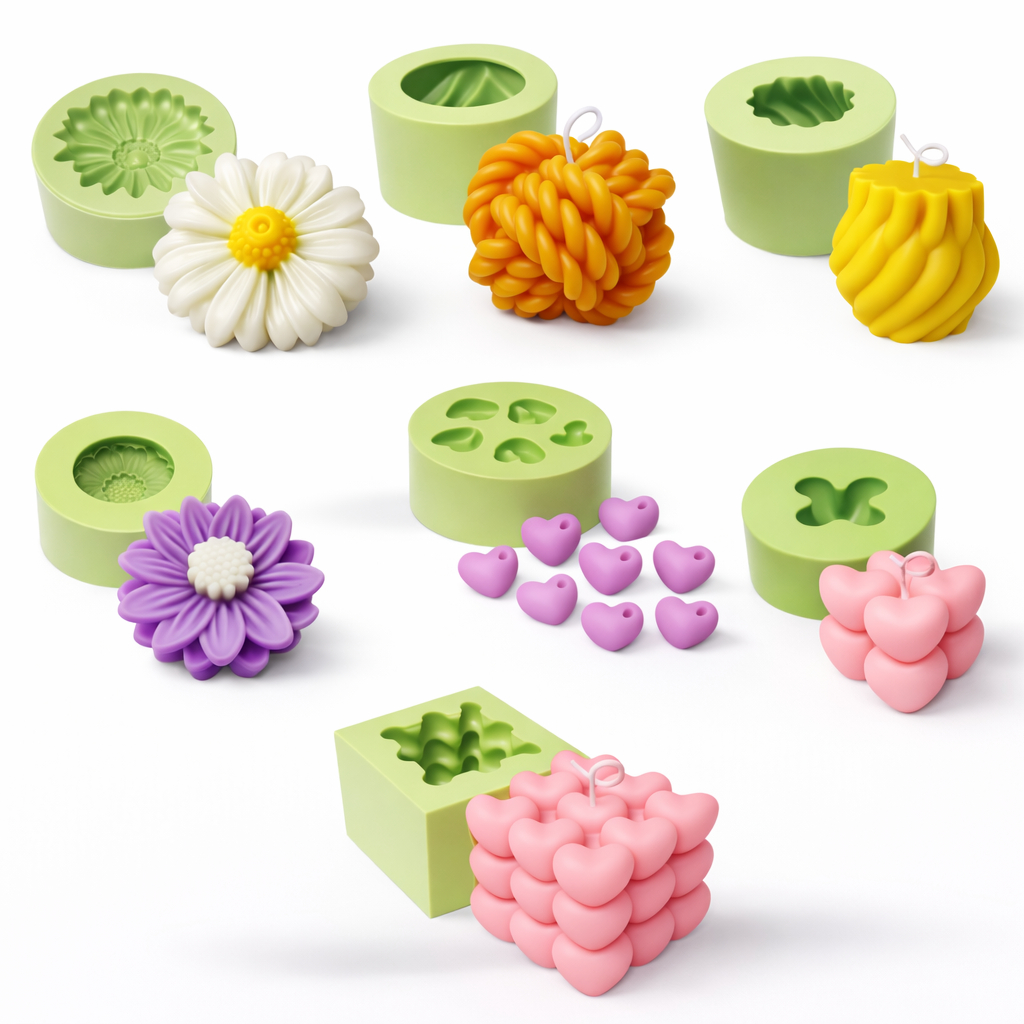 Moldes de silicone para Velas artesanais Premium em Oferta na Shopee