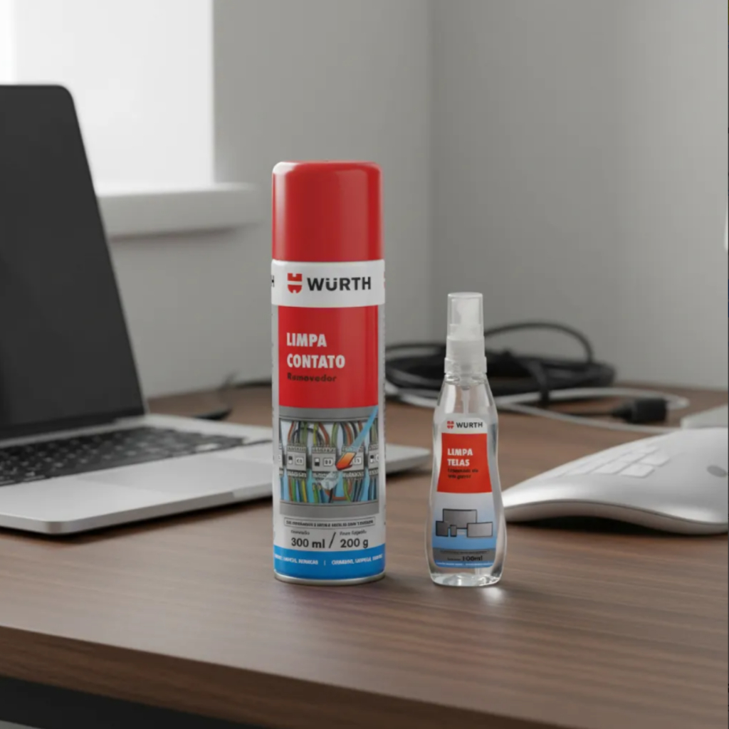 KIT MANUTENÇÃO INFORMÁTICA-LIMPA CONTATO E LIMPA TELA WURTH