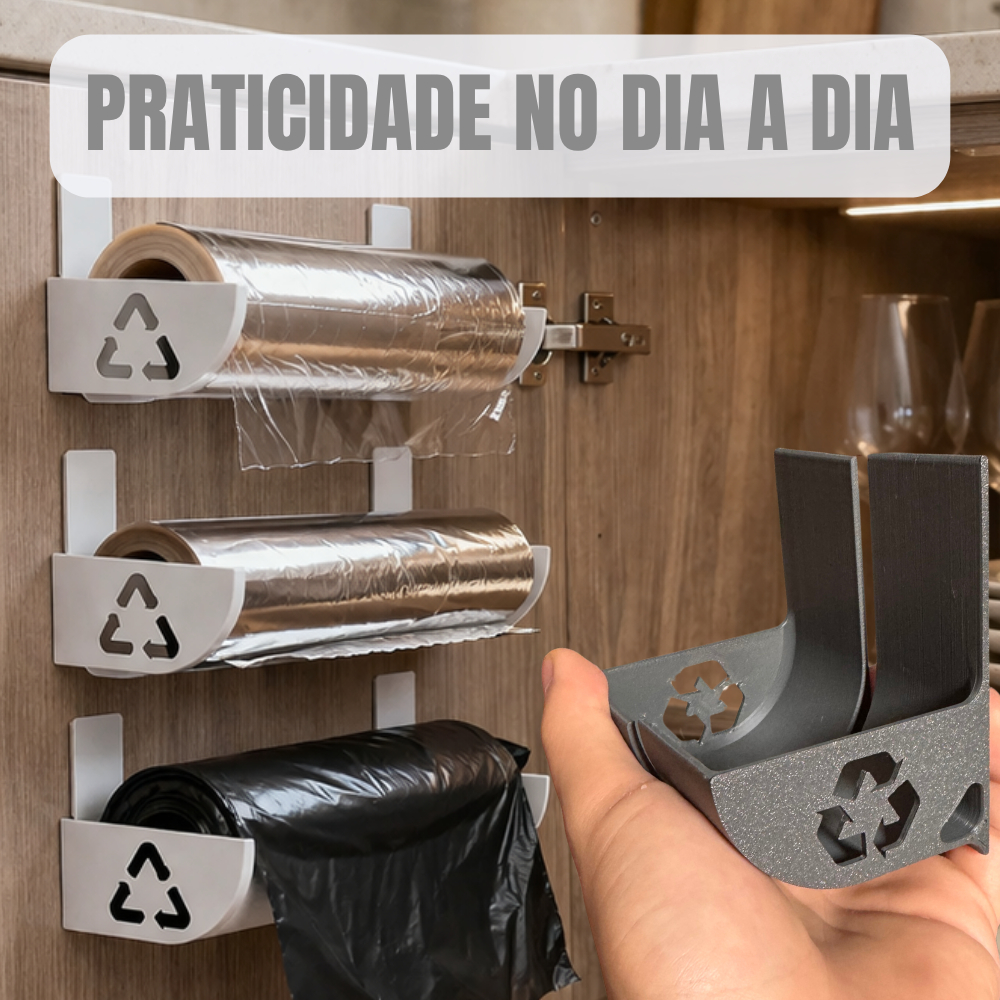 Kit 3 Suporte Para Sacola Premium - Utensílios de Cozinha - Saco de Lixo - Organização e Praticidade em Oferta na Shopee