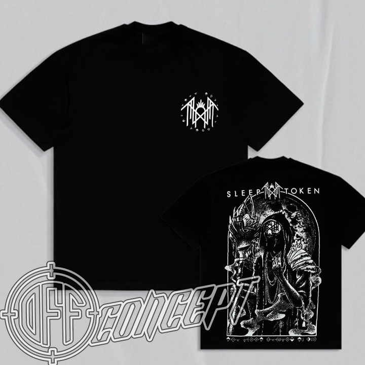 Camiseta Basica e OVERSIZED Sleep Token Vessel Arcadia Eden Rock Metal  World Tour Unissex
