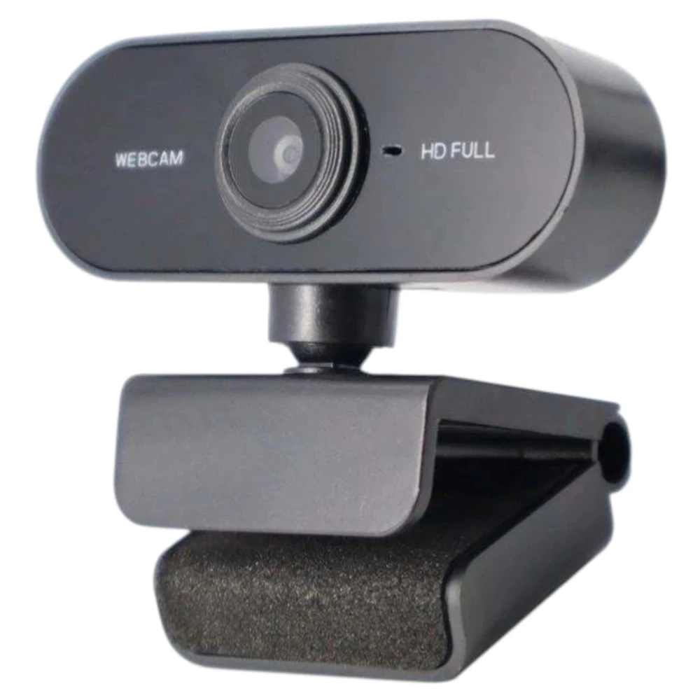 Webcam Computador câmera Full HD 1080x1920p Com Microfone 2MP USB Plug Play Home Office