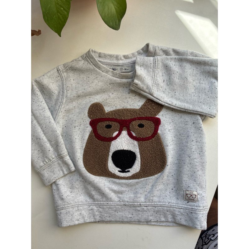 [desapego] POIM tamanho 1 86cm moletom flanelado urso com óculo