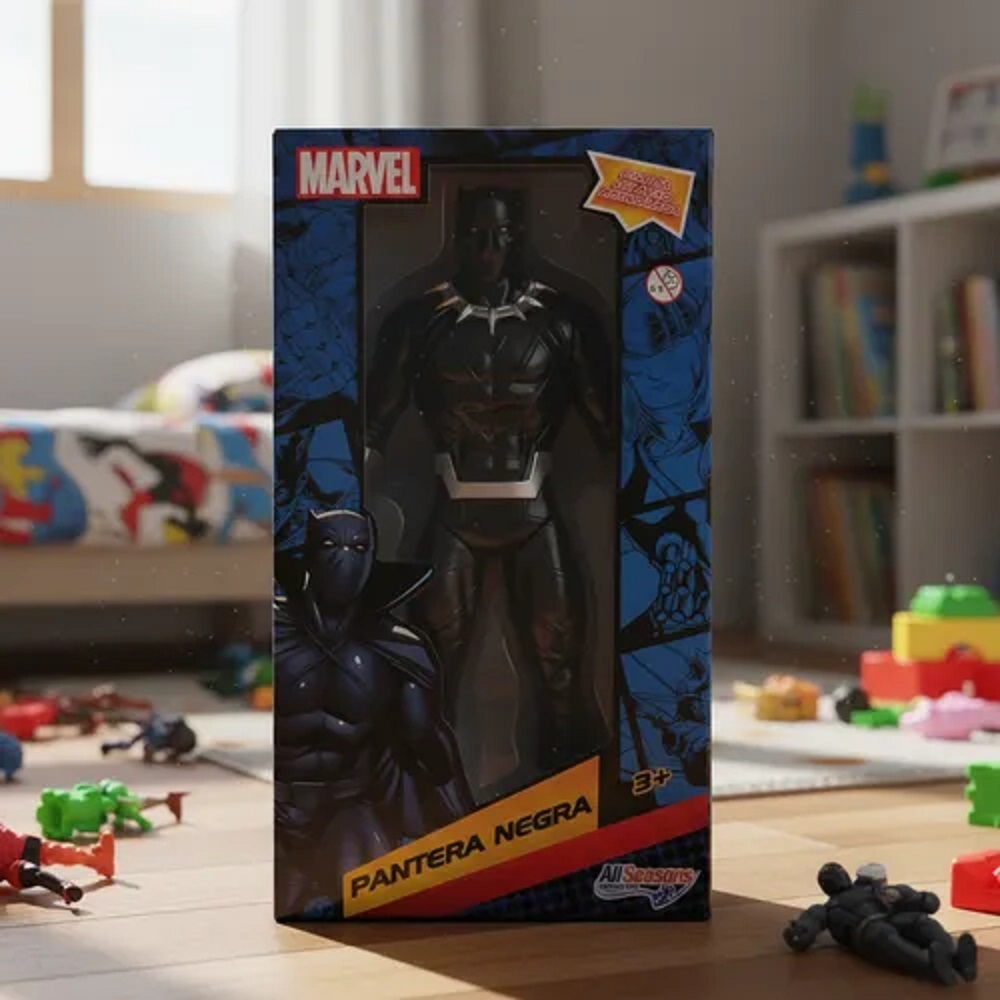 Boneco Coleção Marvel Herói Pantera Negra All Seasons - 22 cm