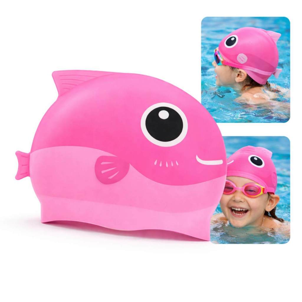 Touca Para Natação Infantil Silicone Menina e Menino Natação e Praia