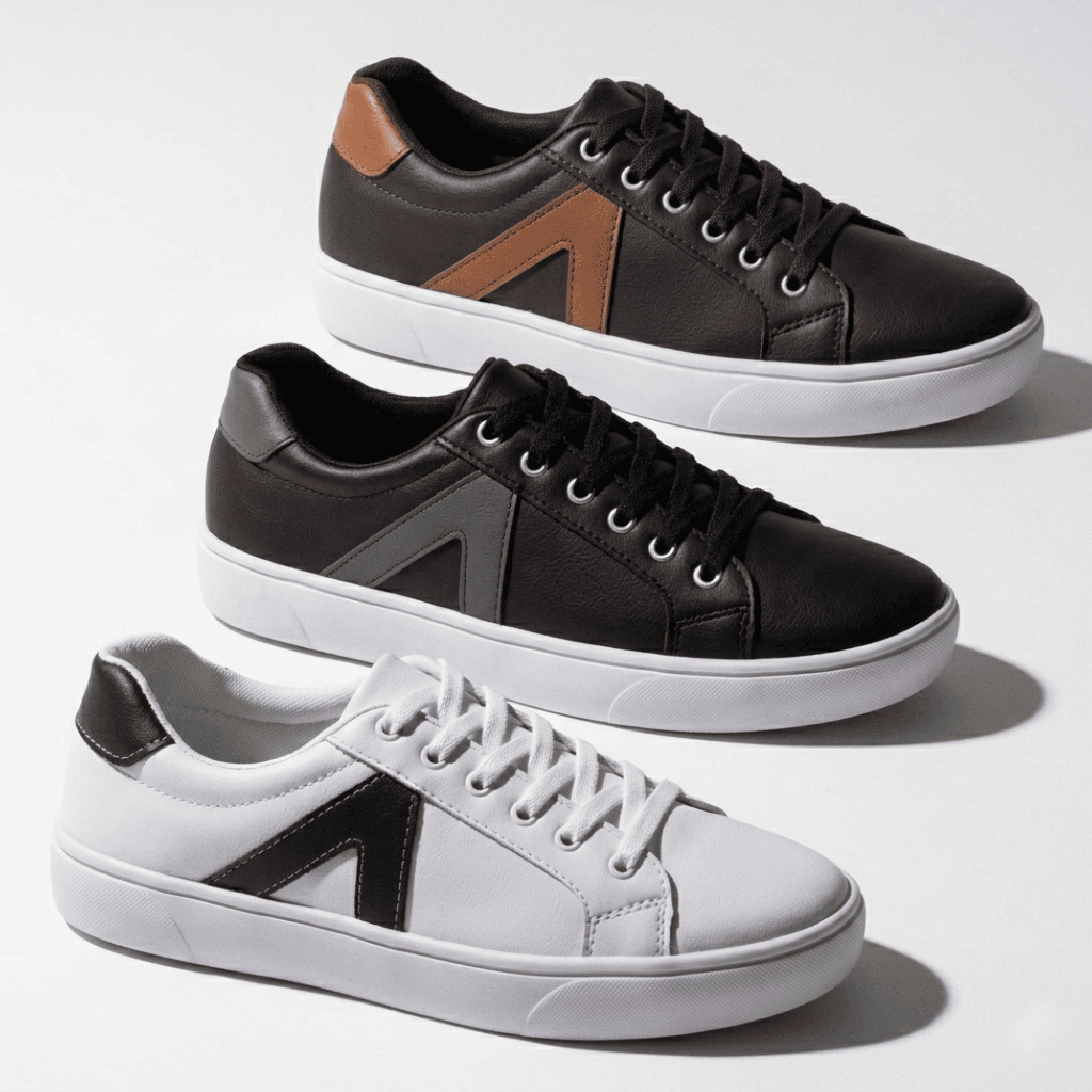 Kit 3 Pares Sapatênis Masculino Casual Calce Fácil Com Elástico Confortável