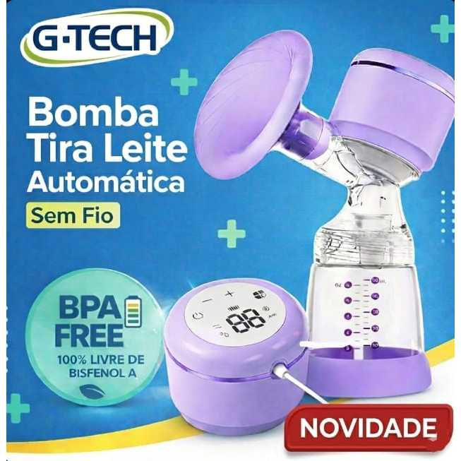 Bomba Tira Leite Materno Automática Sem Fio G-tech Recarregável