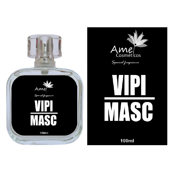 Perfume Vipi Masc Masculino Amei Cosméticos Alta Fixação 33% de Essência Importada EDP