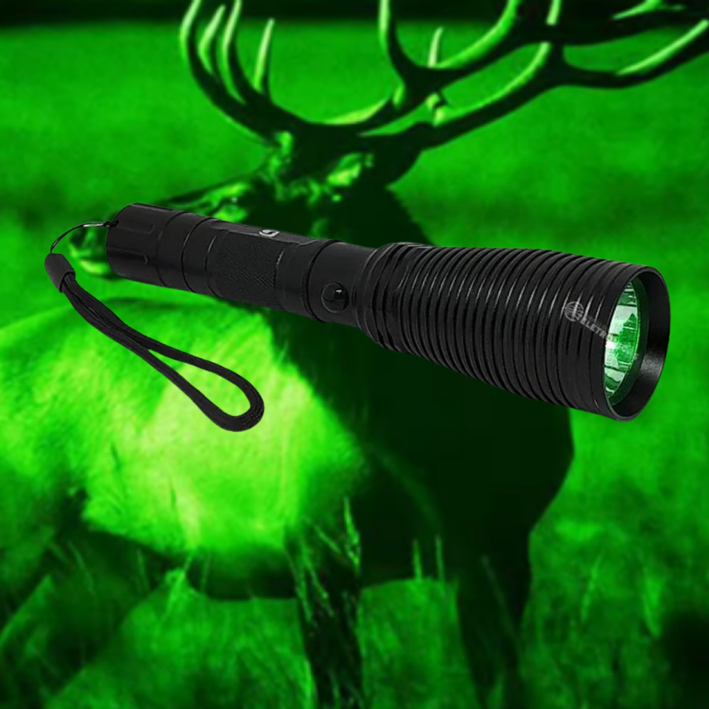 Lanterna Tática Led Foco Luz Verde Com Suporte Para Fixa Acionador Remoto