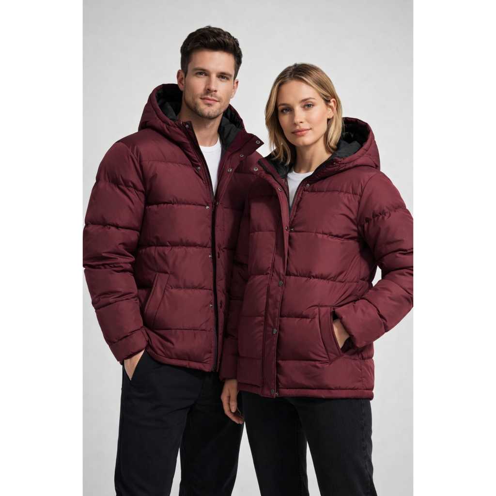 Jaqueta Puffer Feminina /masculina Bobojaco Com Capuz Jaqueta Acolchoada Unissex com Capuz – Inverno