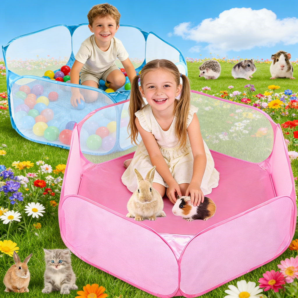 ​​Cercadinho Dobravél 120cm Piscina de Bolinhas Piscina de bolinhas oceânica hexagonal Impermeável Para Bebês e Pets