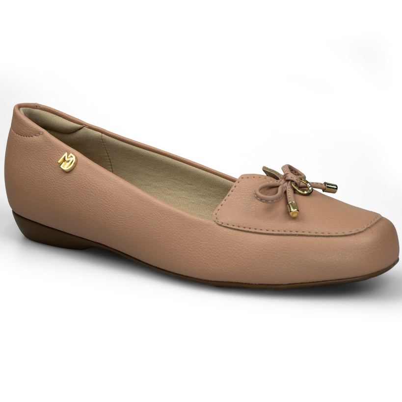 Sapatilha Feminina Ortopédica Mocassim Modare Original Bico Redondo Napa Confort