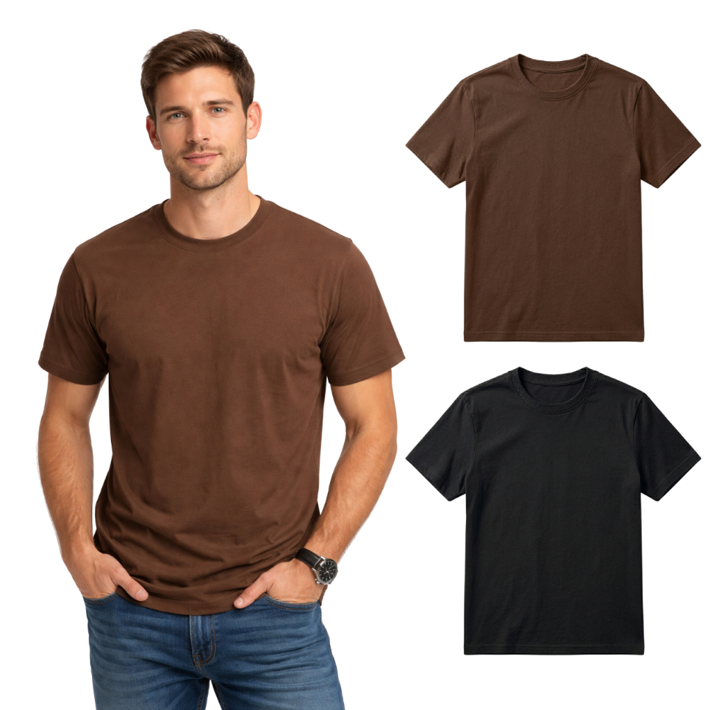 Kit 2 Camisetas Lisas Masculinas Básicas 100% Algodão Premium Unissex Conforto e Durabilidade