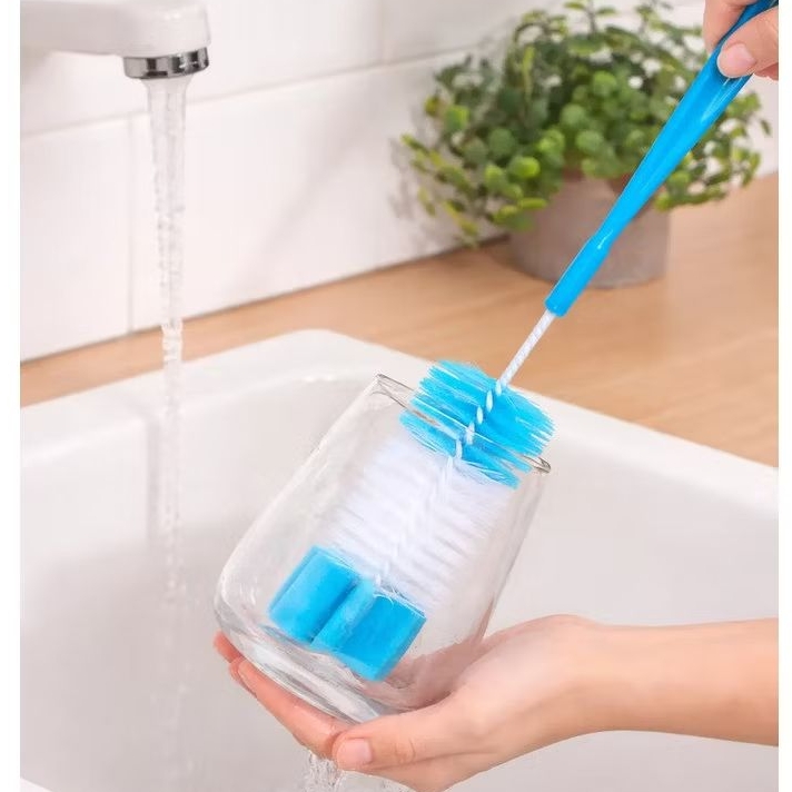 Kit 2 Escovas De Limpeza Para Garrafa/ Copos / Mamadeira em Oferta na Shopee