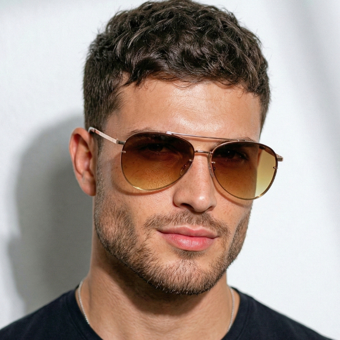 Óculos de Sol Aviador Marrom Clássico Retrô Vintage Oldstyle Premium Moda Verão uv400 Masculino Feminino - Cacife Brand