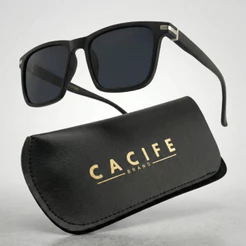 Óculos de Sol Quadrado Premium Preto Fosco Classico Básico Tendencia em Alta uv400 Masculino