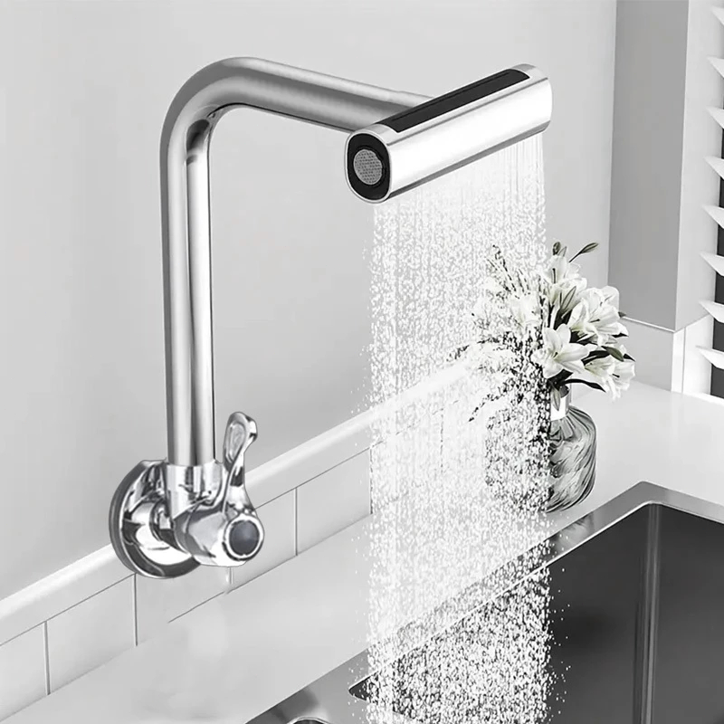 Torneira De Cozinha Água 4 Jatos Torneira Tubo Flexível Parede Cozinha para Pia de Cozinha em Oferta na Shopee