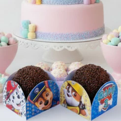 50 a 300 Forminhas para doces brigadeiros festa aniversario infantil personalizados - Patrulha Canina