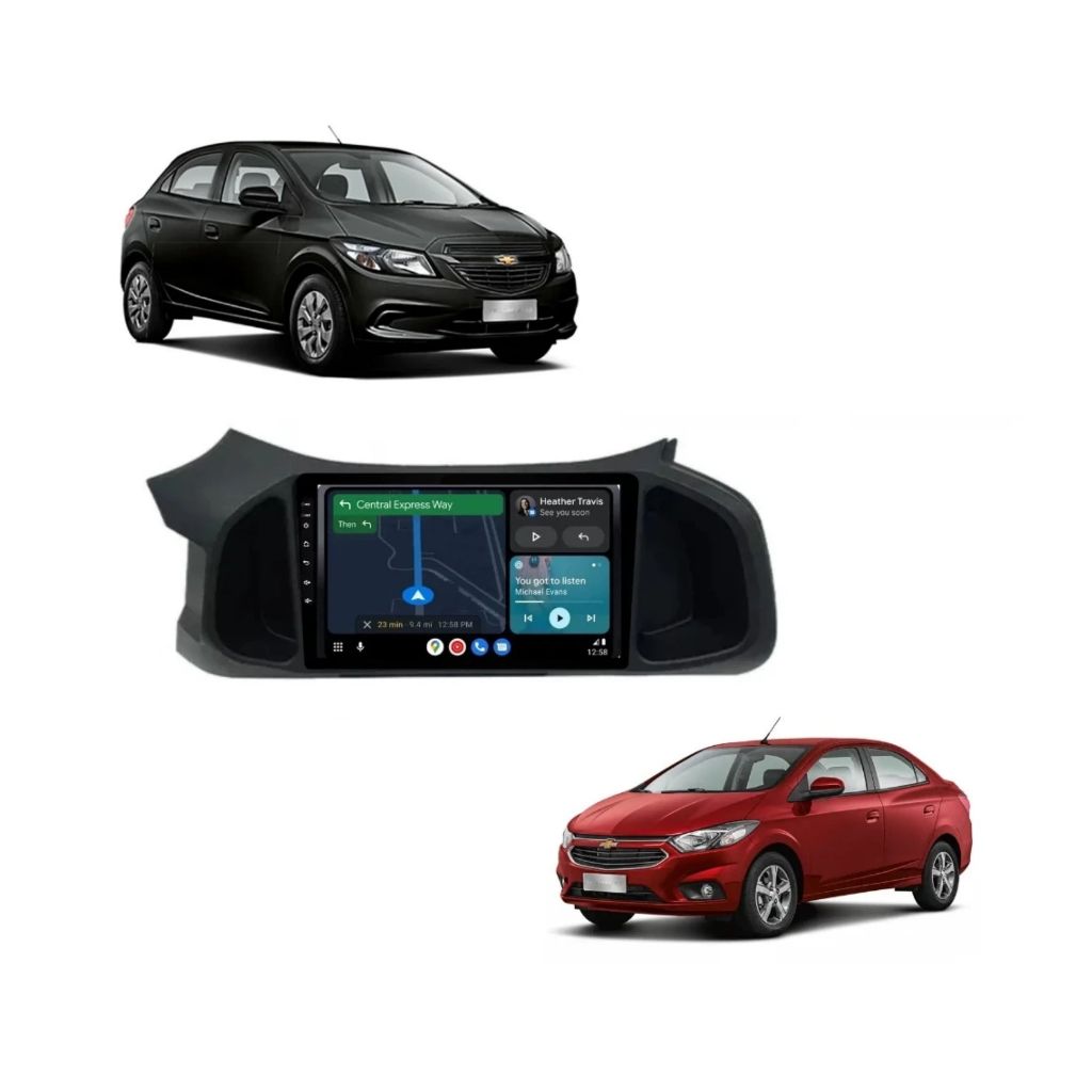 Kit Multimídia Onix Prisma 2013 2014 2015 2016 2017 2018  2019 Ls Joy 9pol Carplay