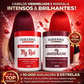 Kit contendo 1 Mascara Matizadora Para Cabelos Marsala Marsalone 1kg e 1 Mascara Matizadora Para Cabelos Vermelhos 1kg em Oferta na Shopee