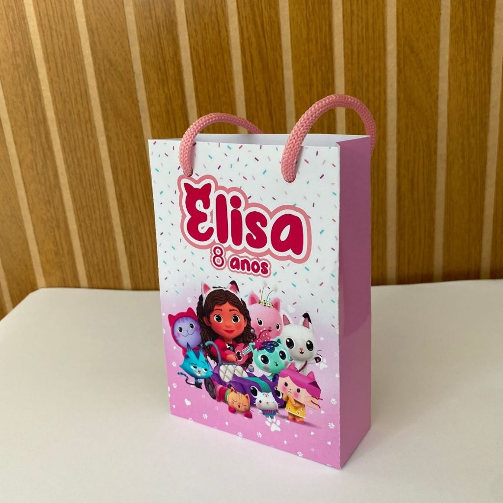 Kit Sacolinha 10|15|20 Personalizada A casa magica de Gabby 2 Festa 10x15cm| Lembrancinha, Embalagem, Kit Presente com A