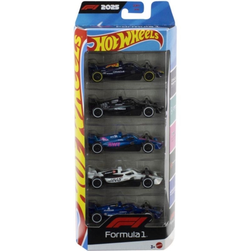 Hot Wheels Die-Cast Fórmula 1 Pack-5 Carrinhos