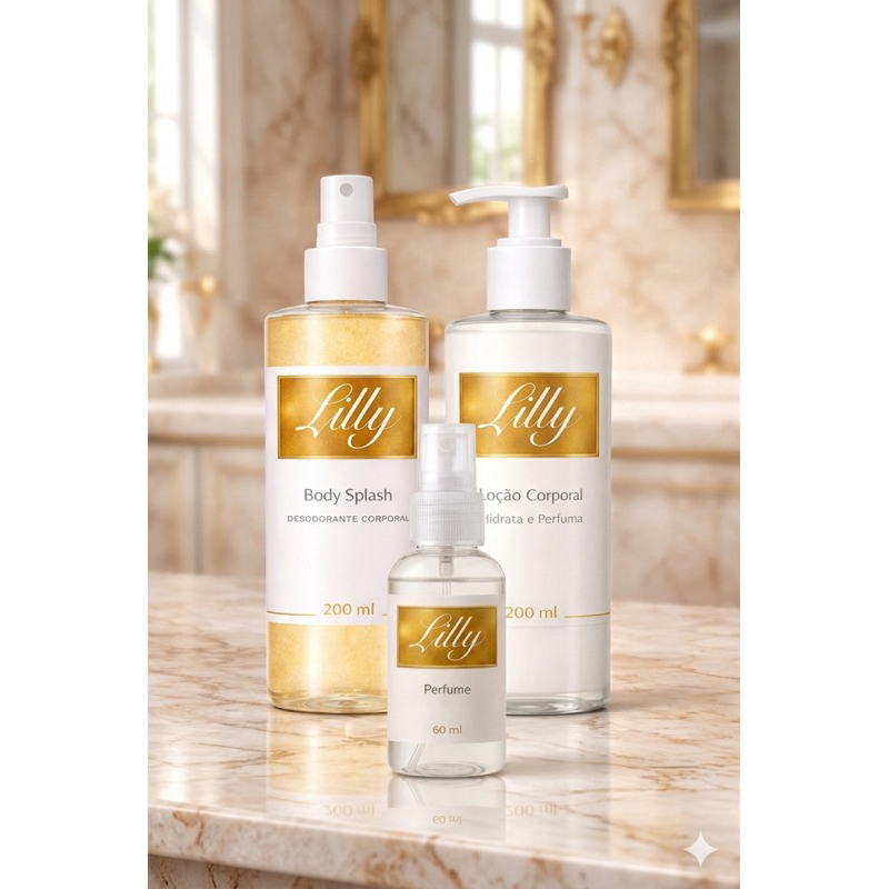 Presente Lily – Perfume + Hidratante + Body Splash | Toque Fino e Feminino