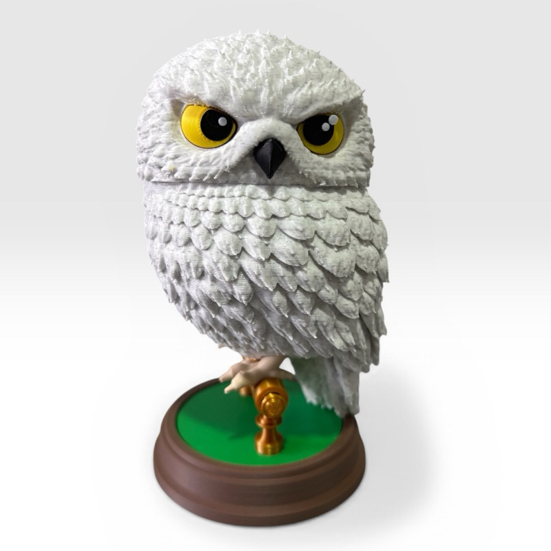 Boneco Hedwig 13cm Personagem de Harry Potter Decoração Geek Colecionável