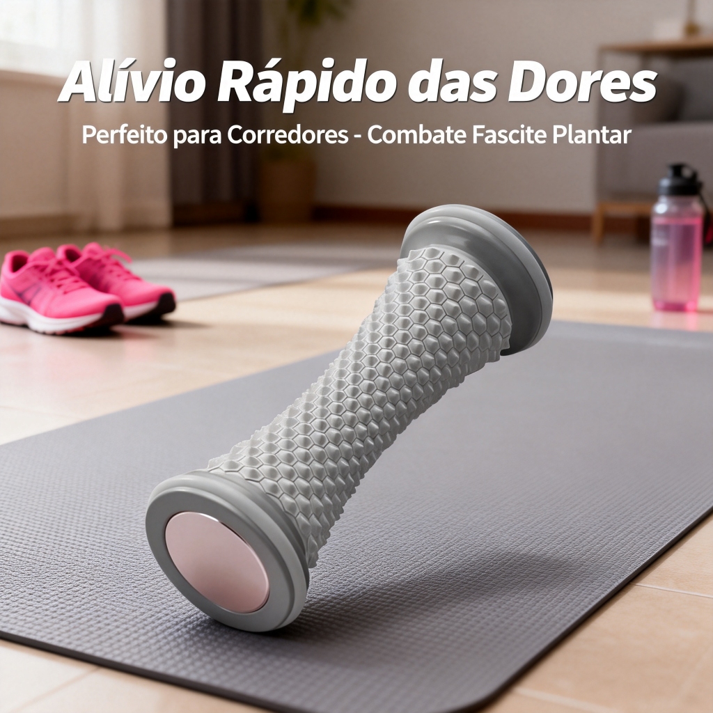 Massageador de Pés Portátil com Pontos Gatilho – Ideal para Aliviar Dores e Fascite Plantar em Corredores e Profissionai