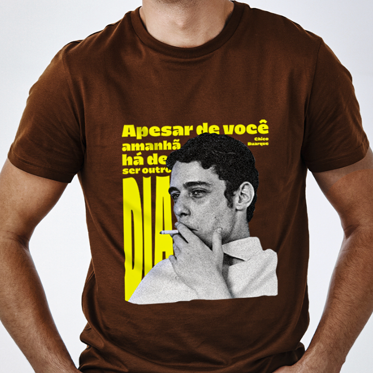 Camiseta CHICO BUARQUE APESAR DE VOCÊ Streetwear 100% Algodão Unissex Estilo Conforto Qualidade MPB