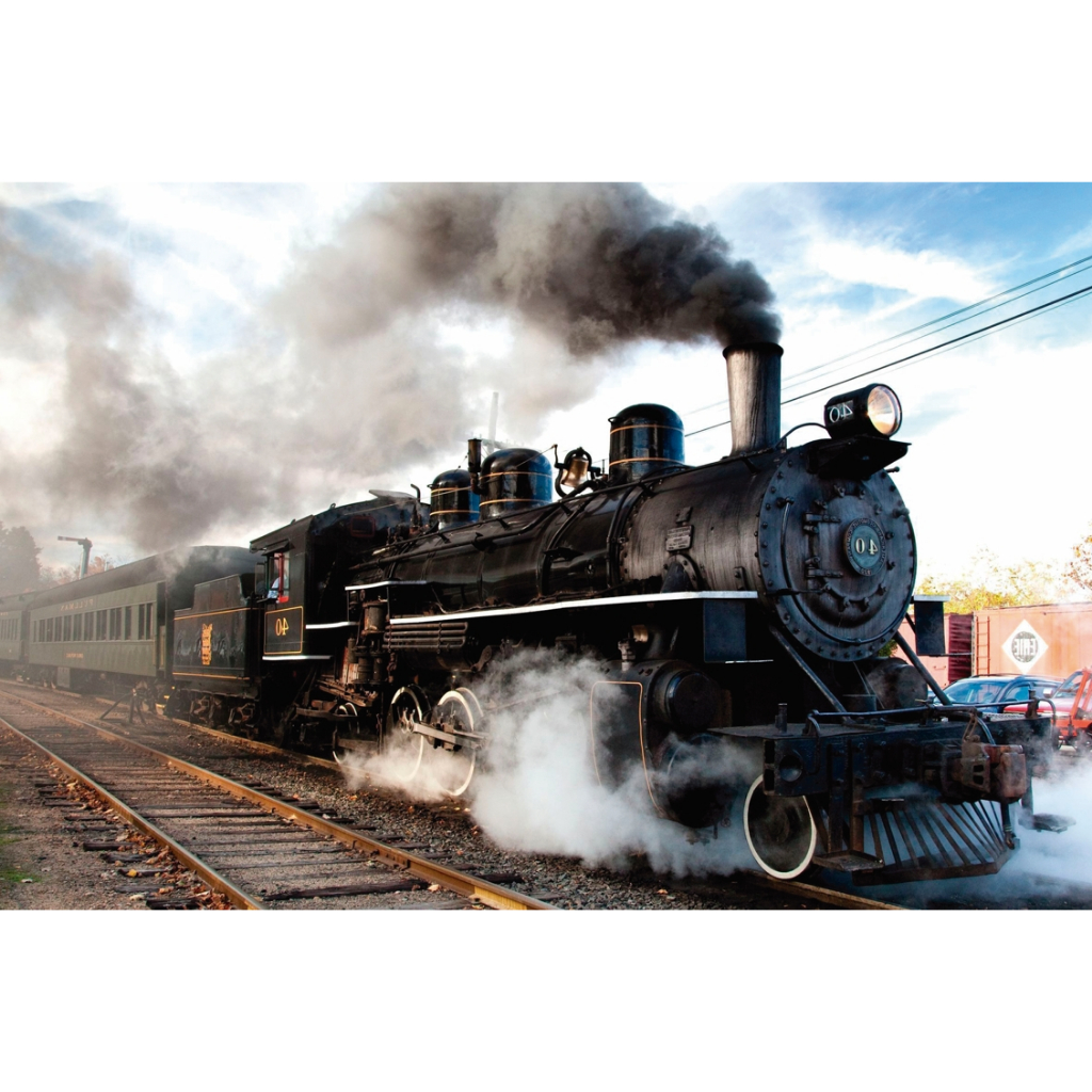Painel Festa Infantil Trem Maria Fumaça Locomotiva Decoração Variação Medidas