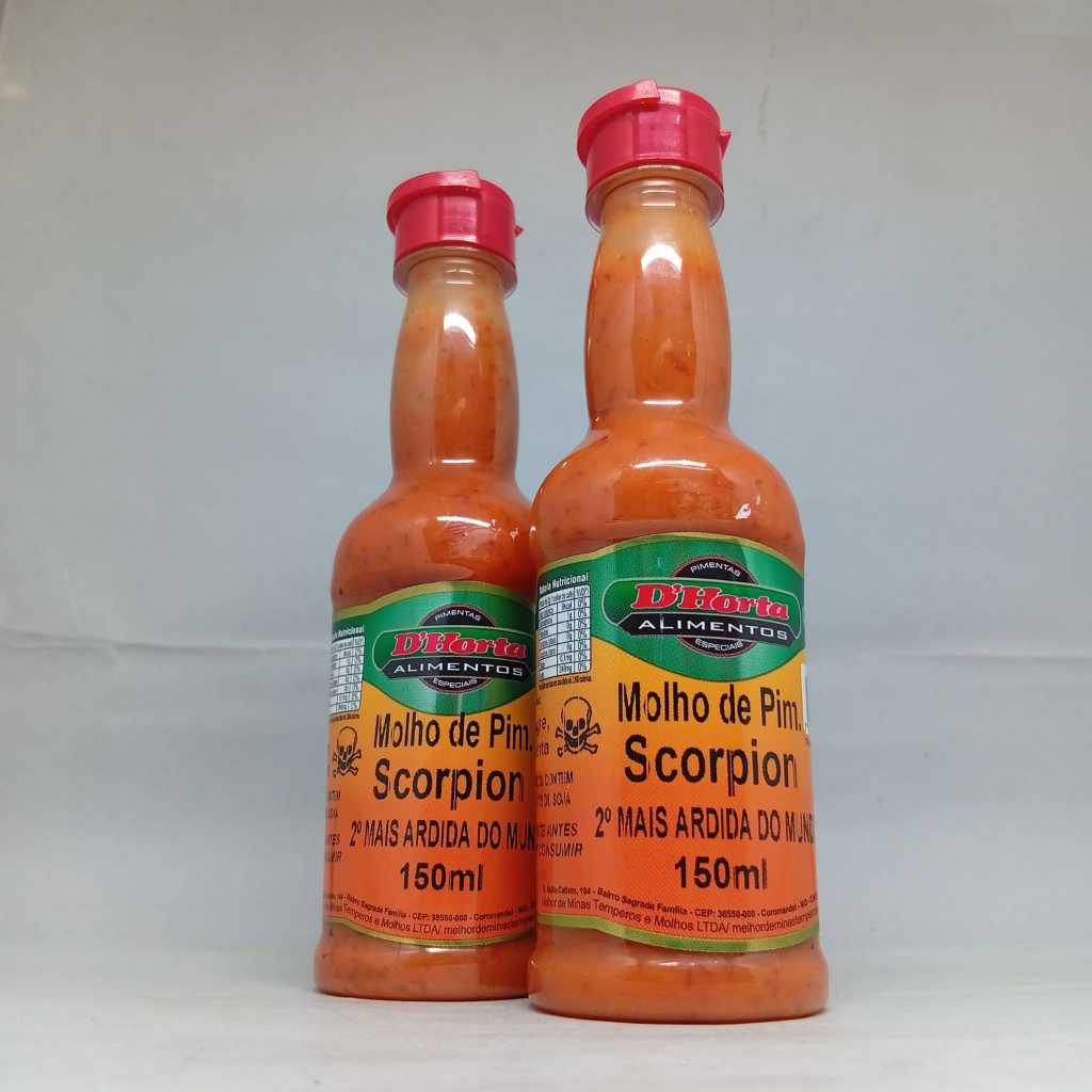 Molho de Pimenta Scorpion 150ml - Extra Forte Ardência Intensa Sabor Marcante