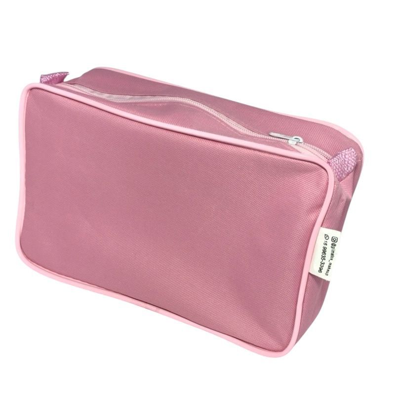 Necessaire INTEIRA NAILON ROSA 23x15 (tecido) em Oferta na Shopee