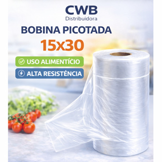 Saco Plástico 15x30 Bobina Picotada 500 Unidades Reforçado Para Alimentos em Oferta na Shopee