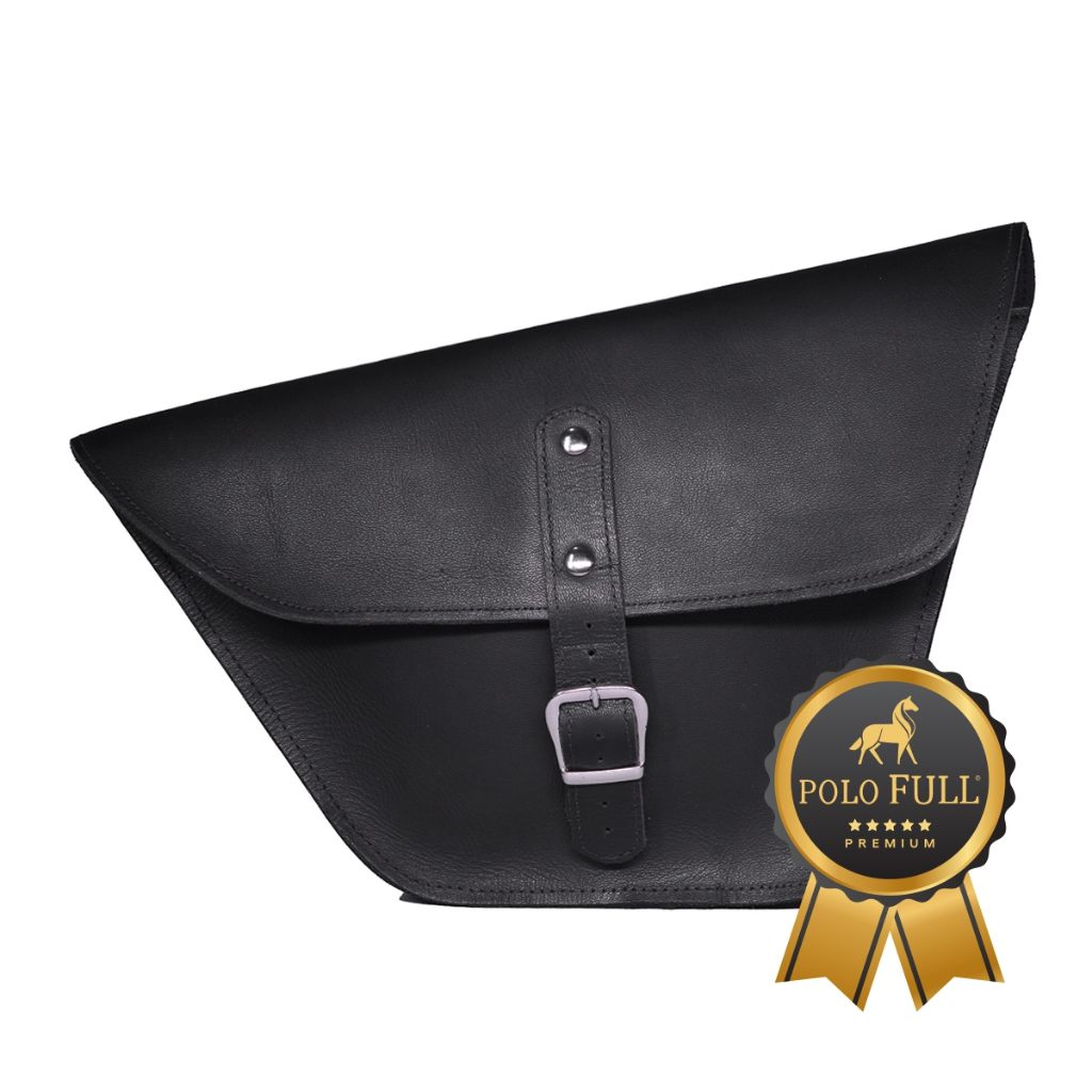 Alforge Couro Legitimo Intruder 125 E 250 E Chopper Road Reforçado Impermeabilizado Lado Direito