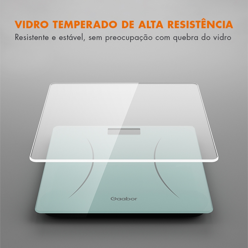 Gaabor Balança Digital Alta com Display LED Grande e Tela HD Até 180kg Com Preto/Verde GWS-M01A · foto 2