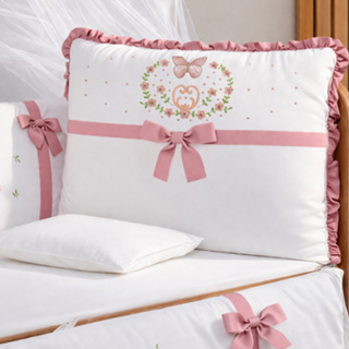 Kit Berço Menina Borboleta 10 Peças Rosê Bordado 100% Algodão Berço Americano c/ Mosquiteiro em Oferta na Shopee