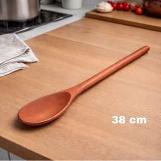 Colher De Pau Madeira Tamanho 38 Cm - (unidade) em Oferta na Shopee