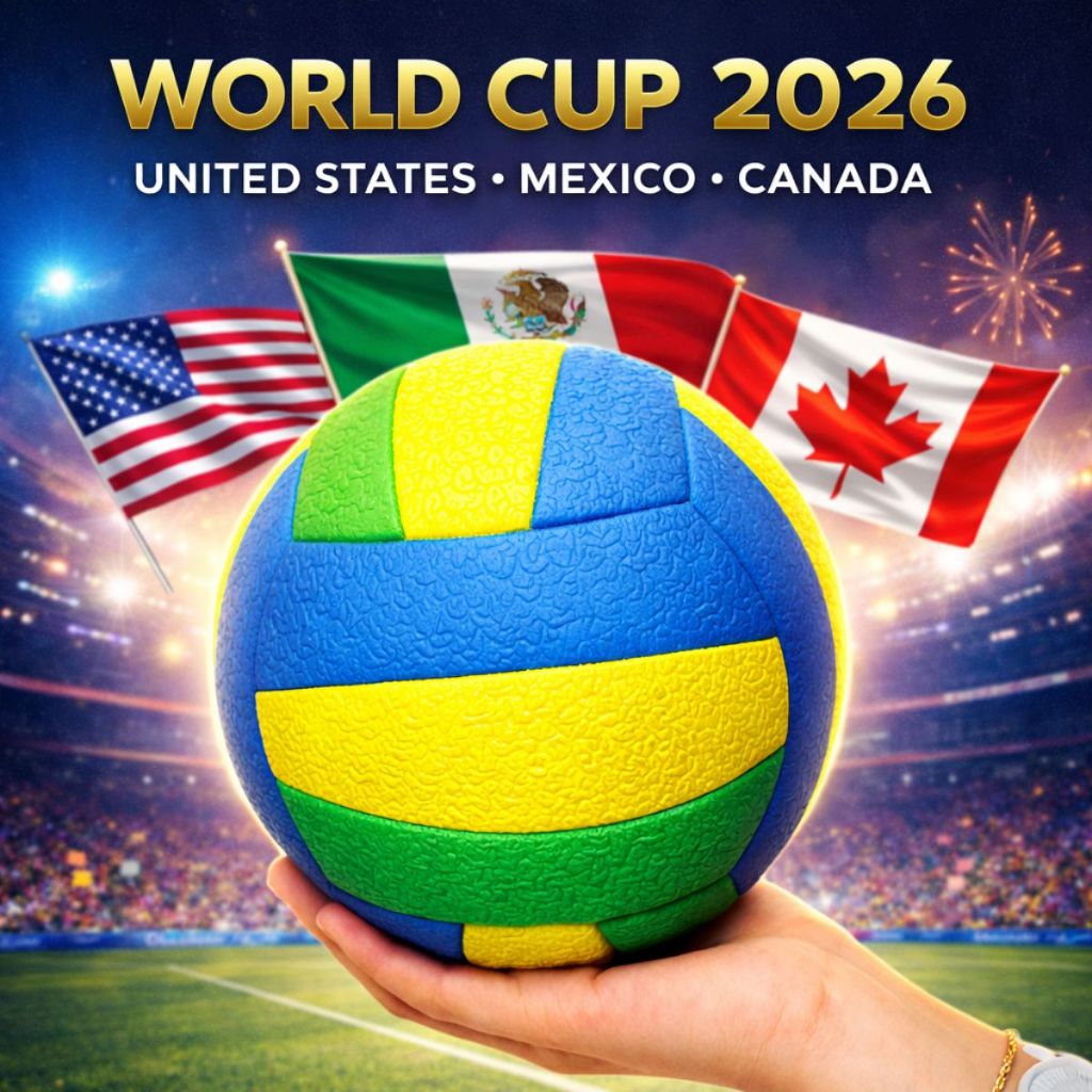 Mini Bola de praia Nº3  e quadra Copa do Mundo 2026 Brasil