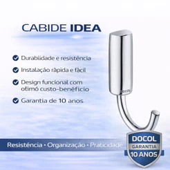 Cabide De Parede Para Banheiro Cromado Idea Docol