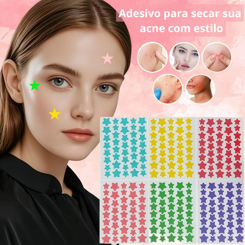 40/60/80/120/240 Unidades Adesivo Estrela Tratamento Acne Espinhas Hidrocolide Sem Cheiro Envio Rápido