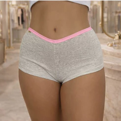 2 cueca box de algodão feminina - calcinha lingerie conforto short moda intima dia a dia tanga