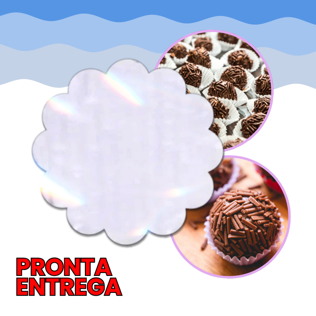 Fundo ( Tapetinho) nº7  Rendado Kit 100 unidades 7x7 cm para Doces Forminhas Festas