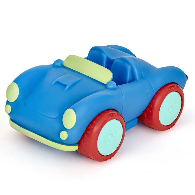 Carrinho Wind Infantil Vinil Macio Baby Soft Cars Mordedor Com Rodinhas Livres Borracha - Puff Toys