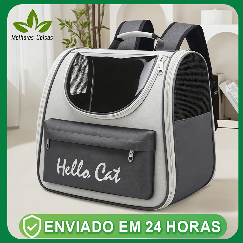 Bolsa Mochila Luxo Cães Gatos Viagem Transporte Pet Mala