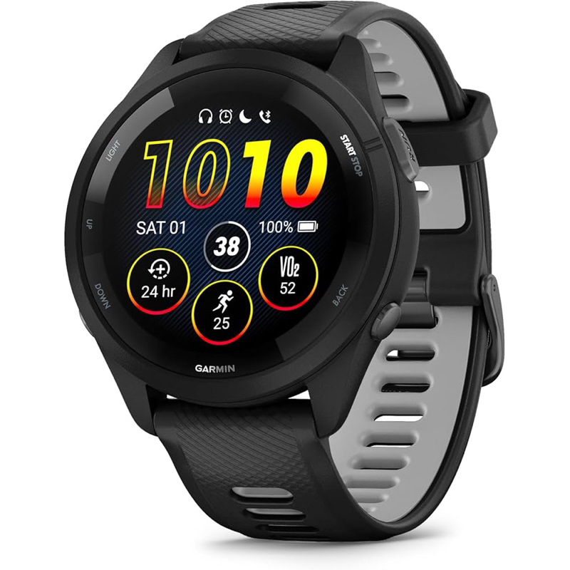 Relógio Garmin Forerunner 265 Music Preto EU/PAC com Monitor Cardíaco de Pulso e GPS